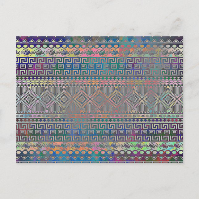 Schönes, cooles Aztec geometrisches Muster Postkarte (Vorderseite)