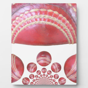 Schönes Cricket Ball Art Design Fotoplatte