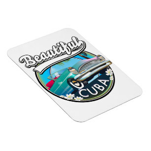 Schönes Cuba Retro Logo. Magnet