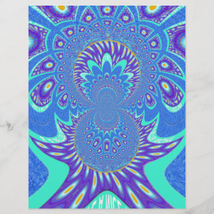 Schönes cyan-blaues Kaleidoskop-Vektordesign