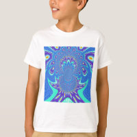 Schönes cyan-blaues Kaleidoskop-Vektordesign