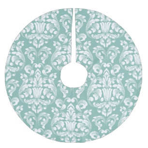 Schönes Damastmuster Polyester Weihnachtsbaumdecke