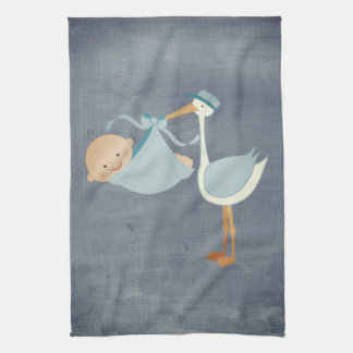 Schönes Dekor des Blue Stork Baby Dusche Party Geschirrtuch