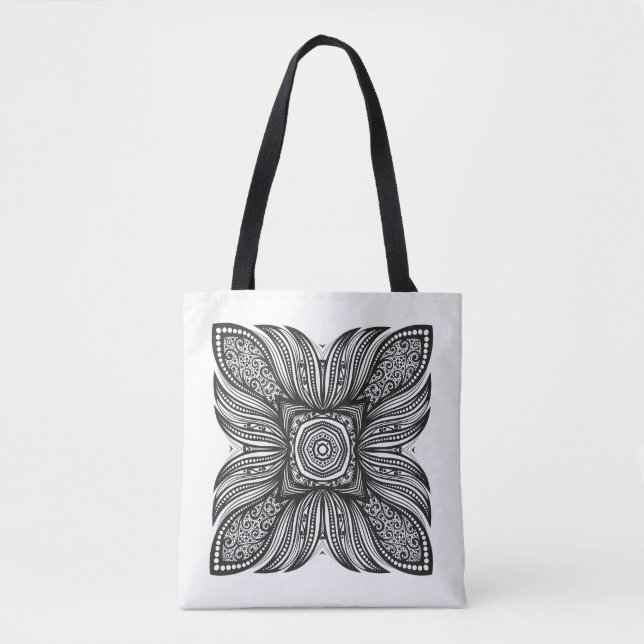 Schönes Dekor-Quadrat-Gekritzel 2 Tasche (Vorderseite)