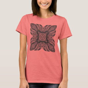 Schönes Dekor-Quadrat-Gekritzel T-Shirt