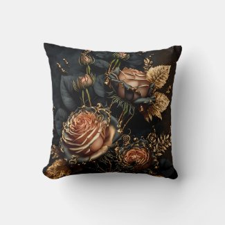 Schönes dekoratives goldene Rosenblüten Motiv