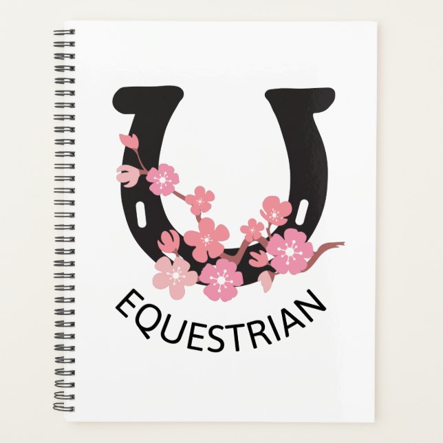 Schönes Design der Reittiere mit Blumenhufeisen Planer (Vorderseite)
