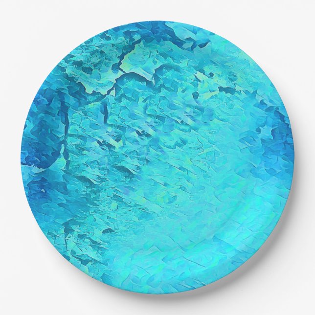 Schönes Design des tropischen Wassers Pappteller (Vorderseite)