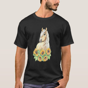 Schönes Design für Pferde und Sonnenblumen T-Shirt