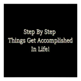 Schönes Design über die Errungenschaft des Lebens  Poster