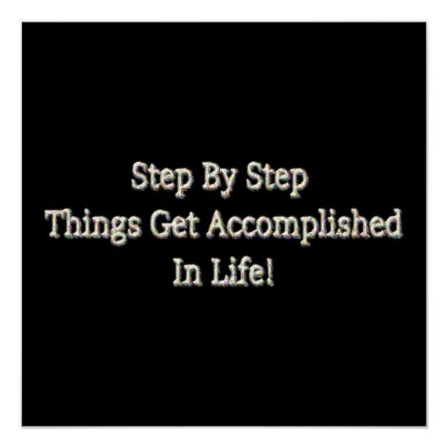 Schönes Design über die Errungenschaft des Lebens  Poster (Vorderseite)