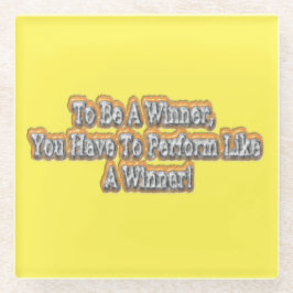 Schönes Design über "Ein Gewinner sein" Zitat! T-S Glasuntersetzer