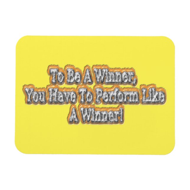 Schönes Design über "Ein Gewinner sein" Zitat! T-S Magnet (Horizontal)