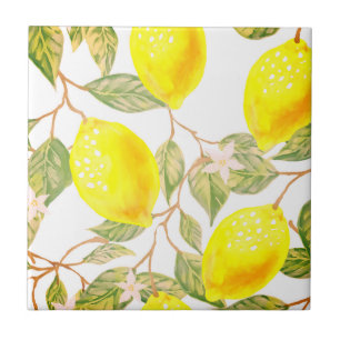 Schönes Design Wasserfarbenlemon Fliese