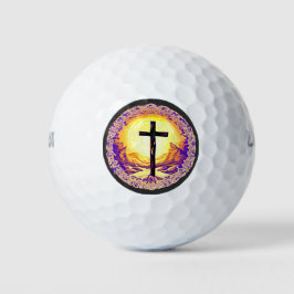 Schönes detailliertes Christliches Kreuz Golfball
