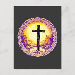 Schönes detailliertes Christliches Kreuz Postkarte