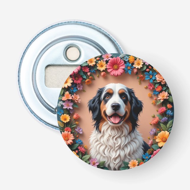 Schönes Dog Portrait Flaschenöffner (Vorderseite)