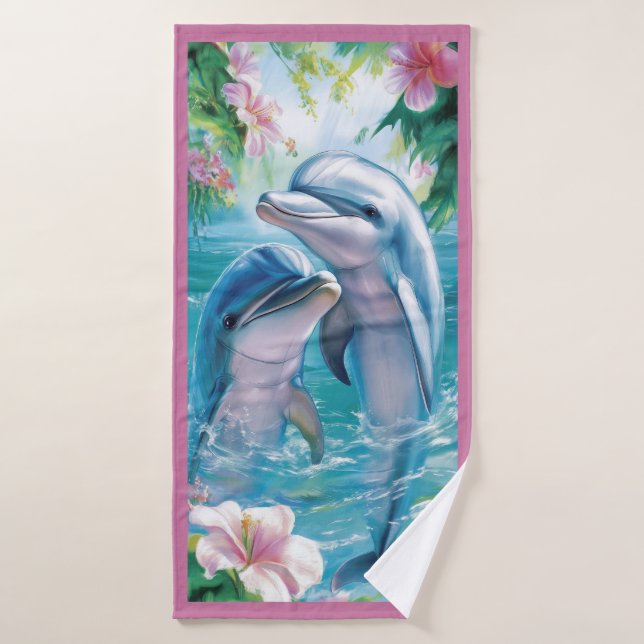 Schönes Dolphin Beach Handtuch Badehandtuch (Badehandtuch)