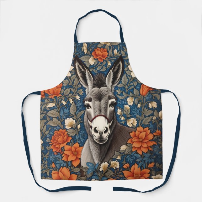 Schönes Donkey-Gesicht Elegante Schürze (Vorderseite)