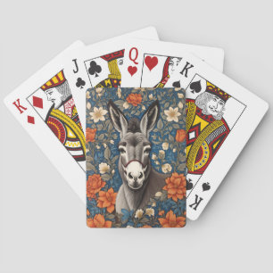 Schönes Donkey-Gesicht Elegante Spielkarten