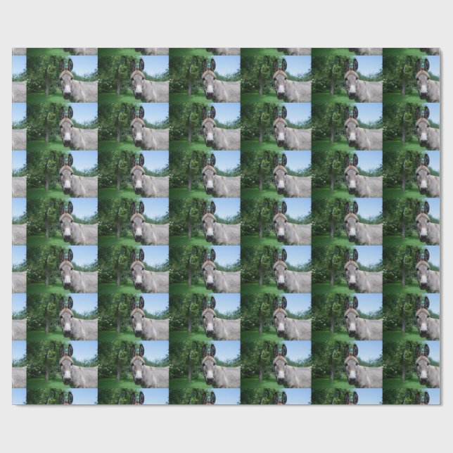 Schönes Donkey-Portrait Geschenkpapier (Flach)