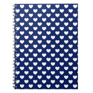 Schönes dunkelblaues und weißes HörNotebook Notizblock