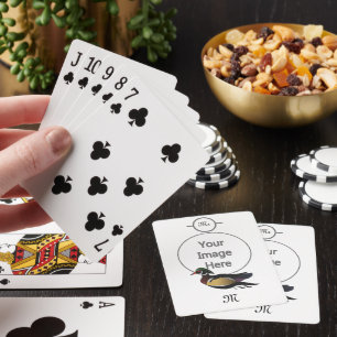 Schönes Duschbad aus Holz Spielkarten