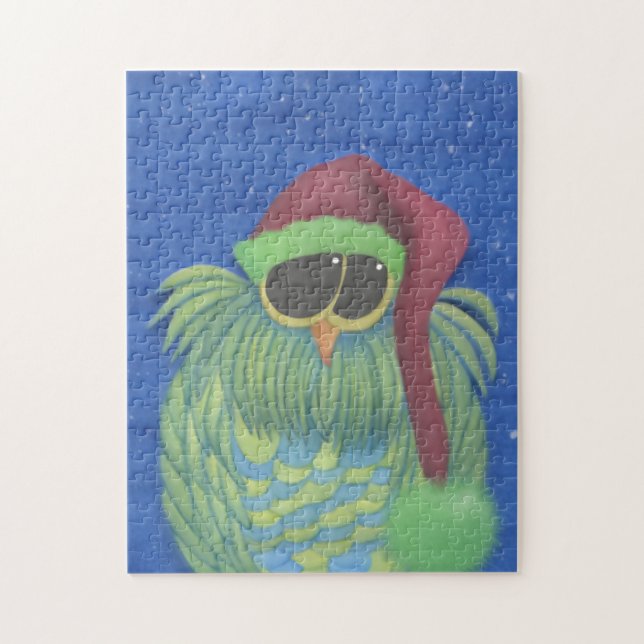 Schönes Ei mit Weihnachtsmannmütze (Vertikal)