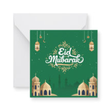 Schönes Eid Mubarak Gruß Grün