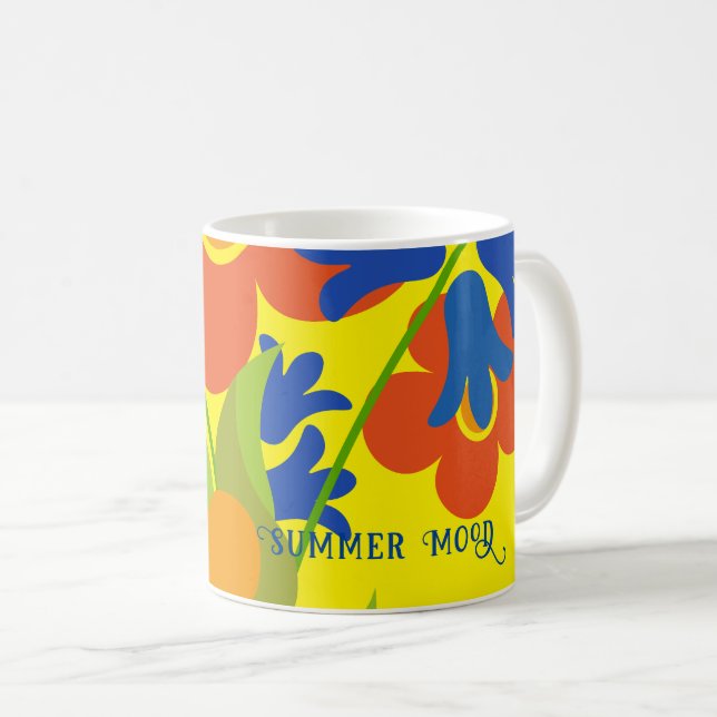 Schönes einfaches Blumendesign im Sommer Kaffeetasse (VorderseiteRechts)