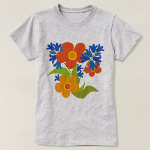 Schönes einfaches Blumendesign im Sommer T-Shirt