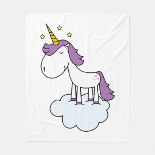 Schönes Einhorn Fleecedecke