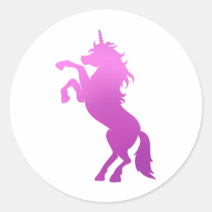 Schönes Einhorn - Hintergrundfarbe wählen Runder Aufkleber