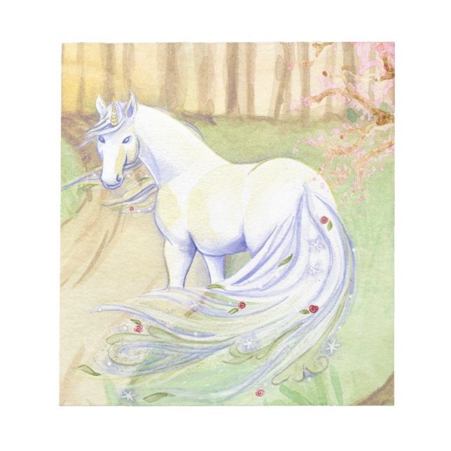Schönes Einhorn in Brise Notizblock (Vorderseite)