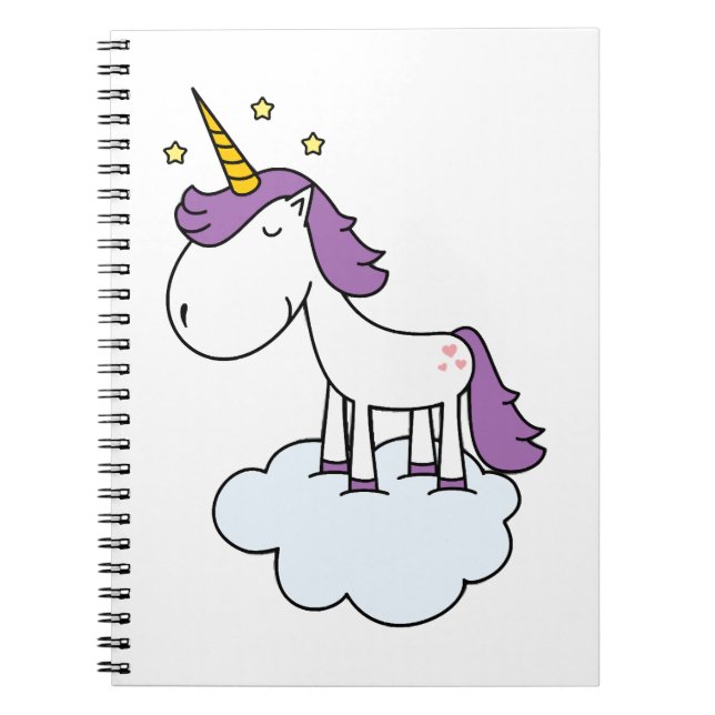 Schönes Einhorn Notizblock (Vorderseite)