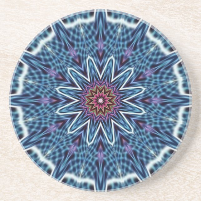 Schönes einzigartiges Mandala-Design Getränkeuntersetzer (Vorne)