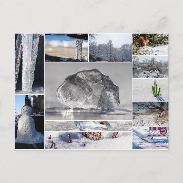 Schönes Eis, Schnee und Winter Gefühle! Postkarte (Vorderseite)