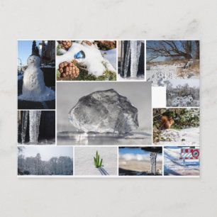 Schönes Eis, Schnee und Winter Gefühle! Postkarte