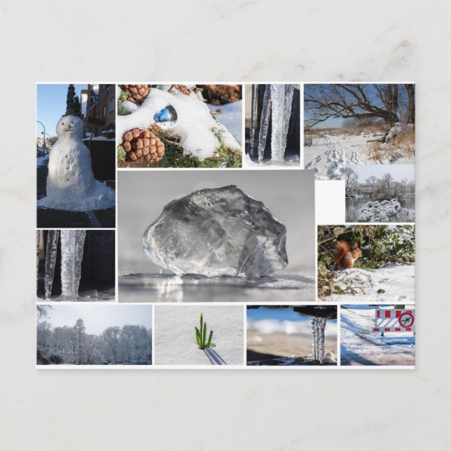 Schönes Eis, Schnee und Winter Gefühle! Postkarte (Vorderseite)