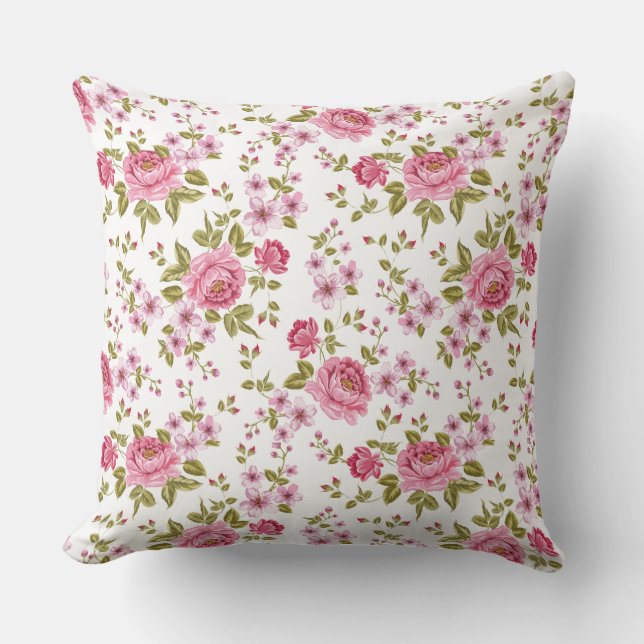Schönes, elegantes Design mit Blume Kissen (Vorderseite)