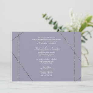 Schönes elegantes Lavender Foto Wedding II Einladung