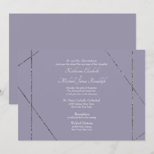 Schönes elegantes Lavender Wedding II Einladung