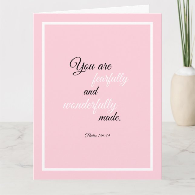 Schönes ermutigendes Bibelangebot Psalm 139 Karte (Vorderseite)