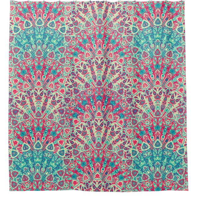 Schönes ethnisches Muster Duschvorhang (Vorderseite)