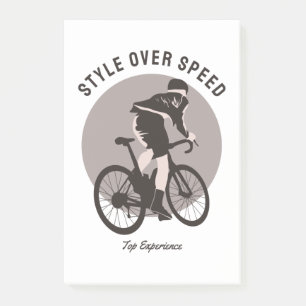 Schönes Fahrraddesign - Stil über Geschwindigkeit Post-it Klebezettel