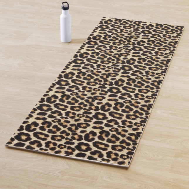 Schönes Fake Fur | Leopard-Imitate Fur Yogamatte (Beispiel)