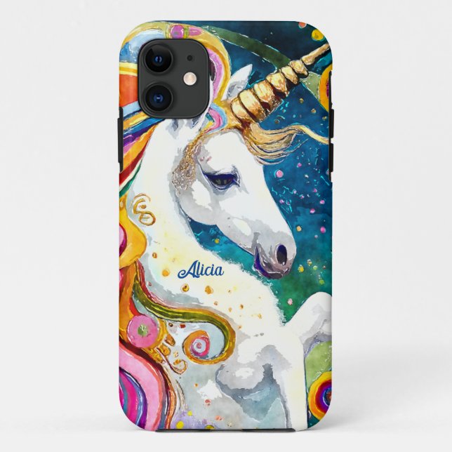 Schönes Fantasy Unicorn Case-Mate iPhone Hülle (Rückseite)
