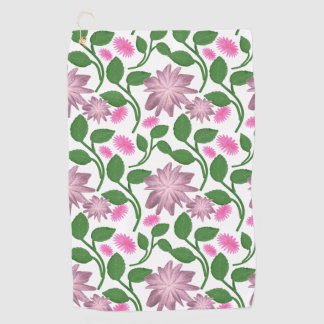 Schönes farbenfrohes Blumenmuster Golfhandtuch