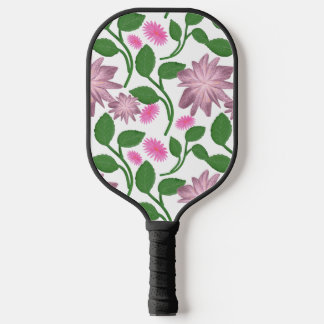 Schönes farbenfrohes Blumenmuster Pickleball Schläger