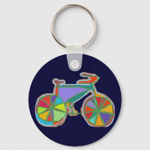 schönes farbenfrohes Kunstbike Schlüsselanhänger